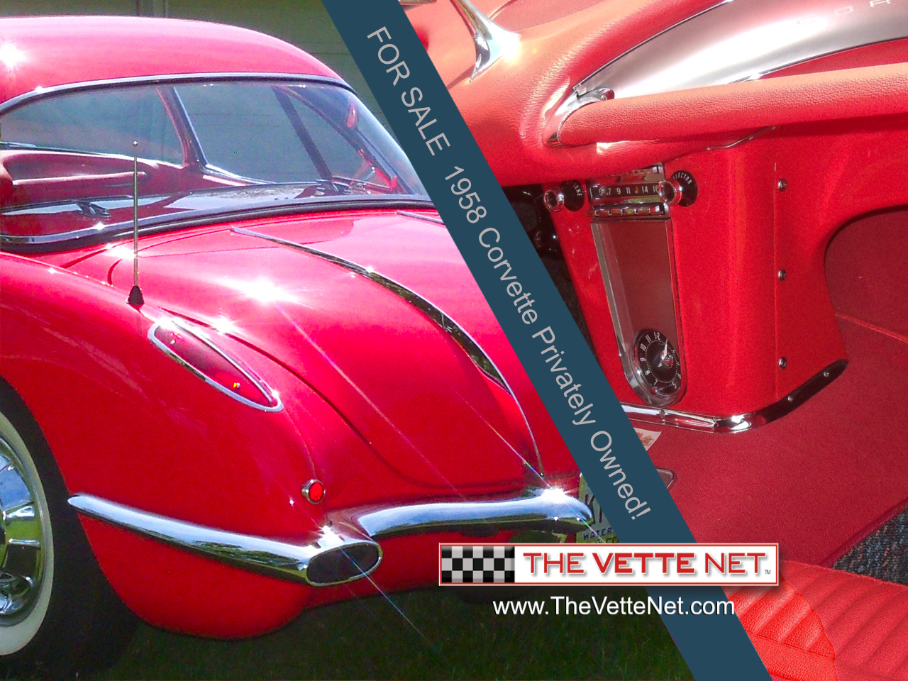 1958 Corvette  Red/White