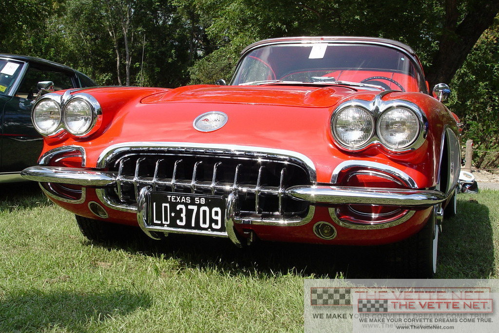 1958 Corvette Convertible Red with White coves