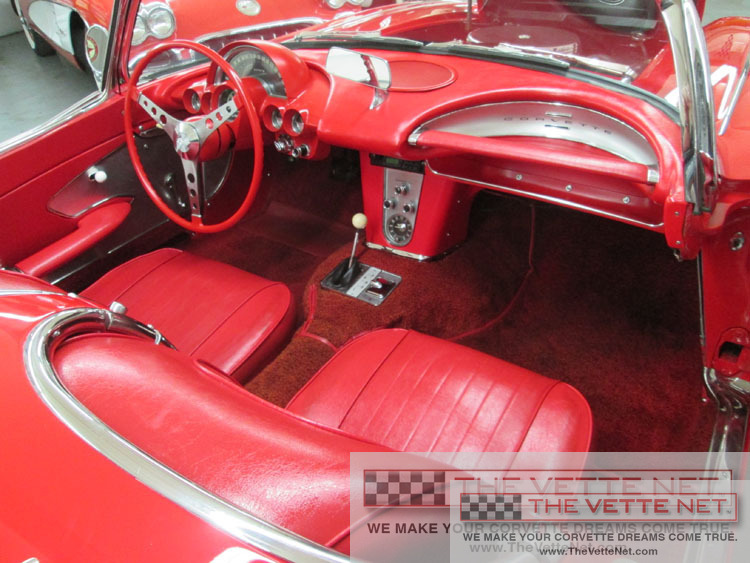 1960 Corvette Convertible Red with White Coves