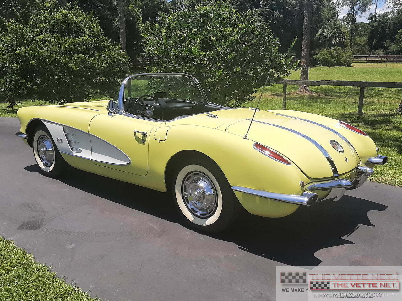 1958 Corvette Convertible Panama Yellow