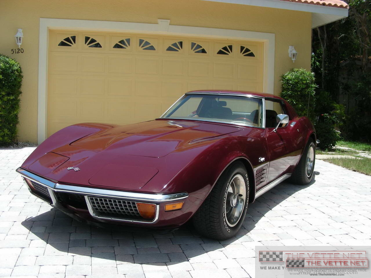 1972 Corvette T-Top Dark Red Metallic