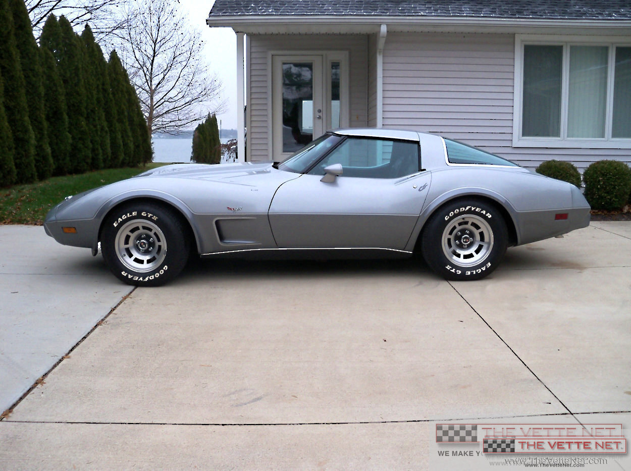 1978 Corvette T-Top Silver over darker silver bottom