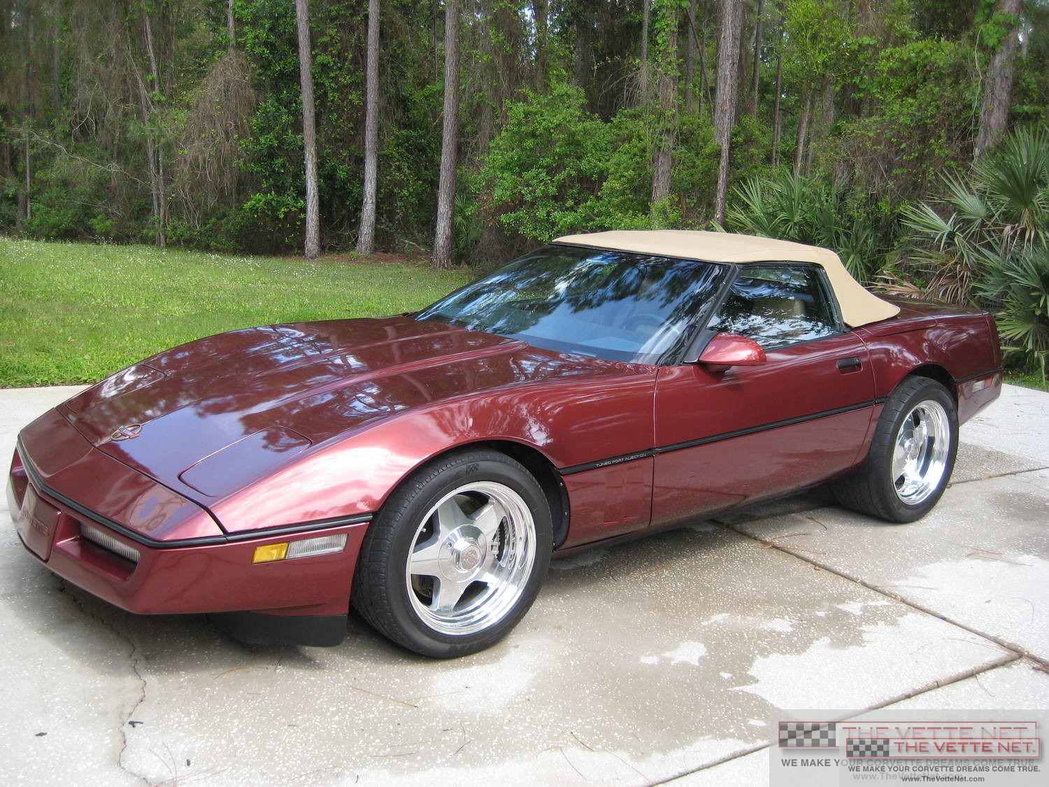 1987 Corvette Convertible Dark Red Metallic